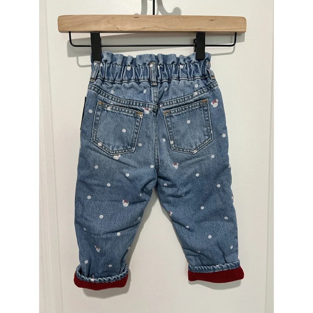 babyGap | Disney Minnie Mouse Just Like Mom Fleece-Lined Jeans -‎ Size 2 Years